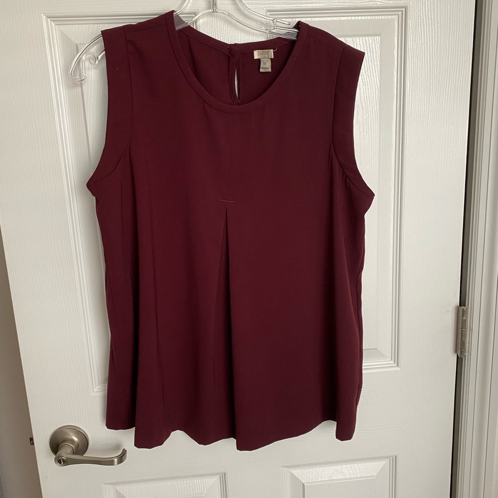 J.crew pleated crepe tank /10/